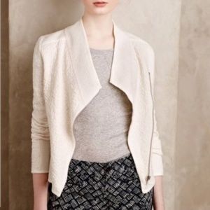 MOTH | Asymmetrical Zip Textured Moto Sweater